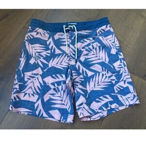 American Eagle Board Swim Shorts Tropical Pink Blue Mens Medium NWOT